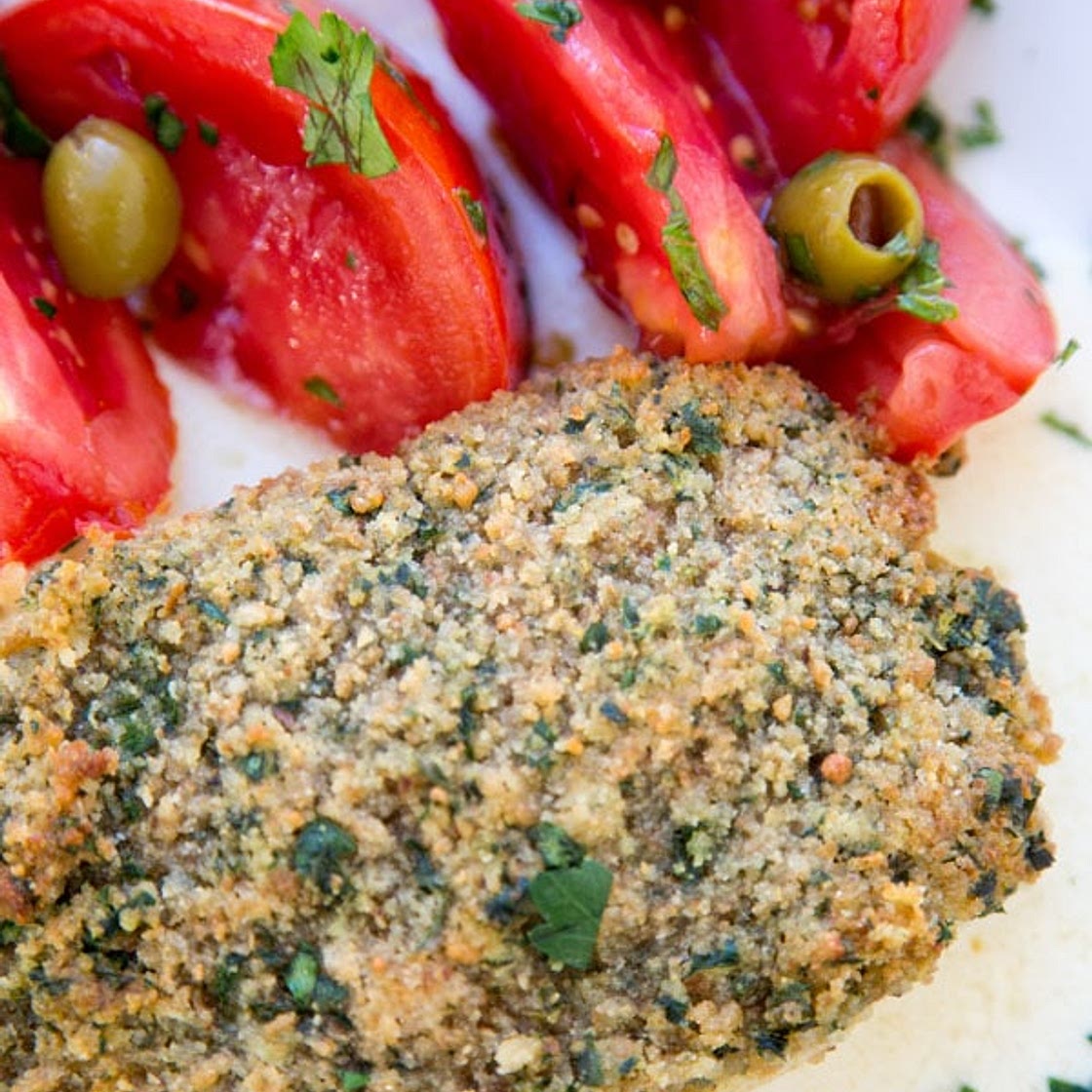 Bread Crumb Crusted Baked Halibut with a Quick Lemon Beurre Blanc