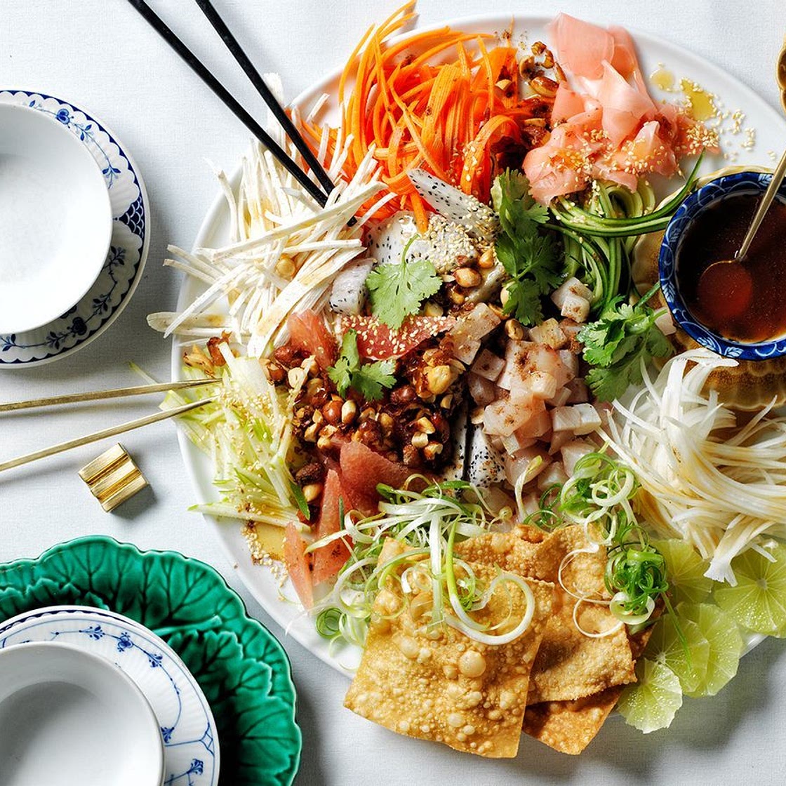 Chinese New Year raw fish salad