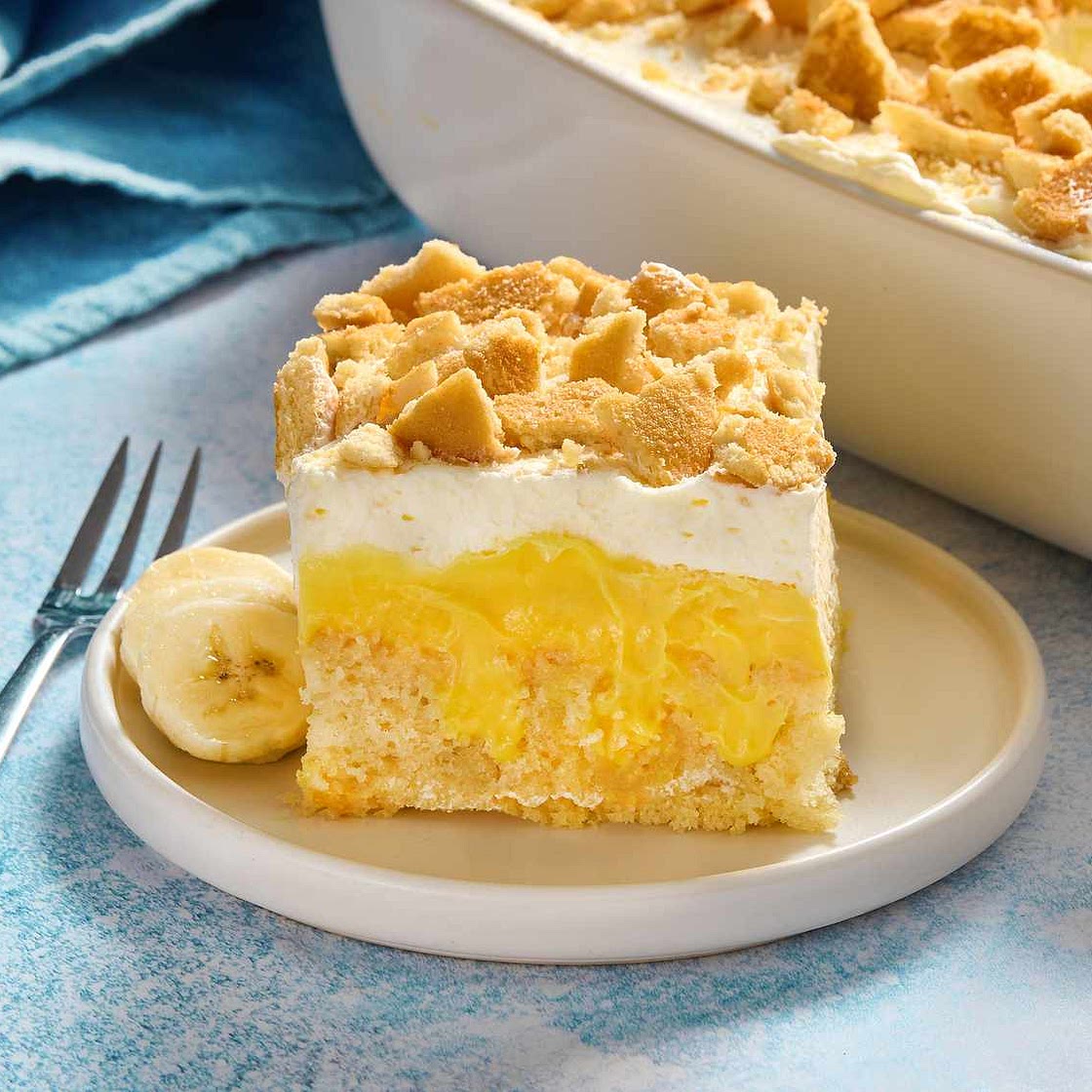 Banana Pudding Poke Cake