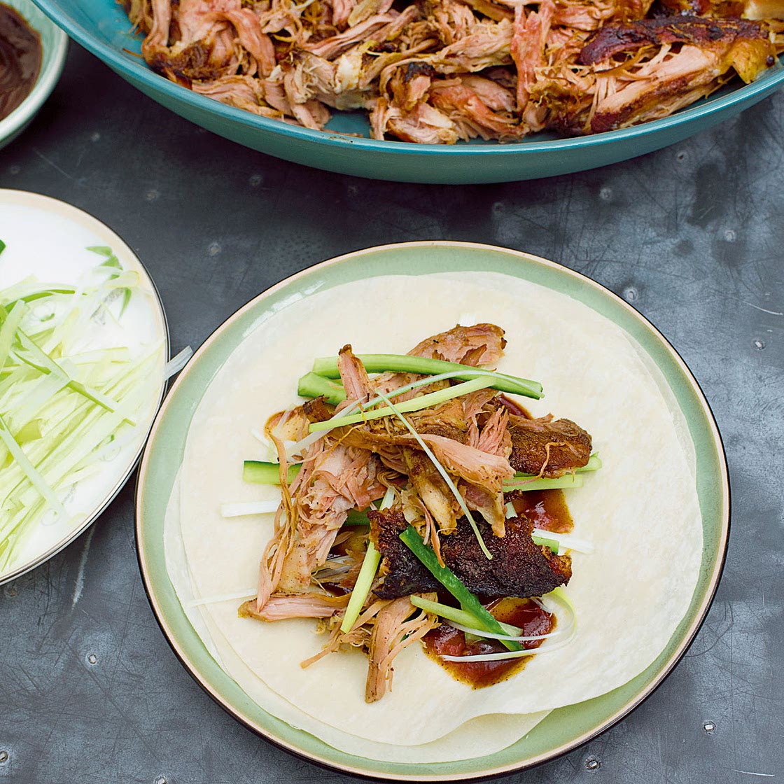 Slow Roast 5-Spice Lamb with Chinese Pancakes