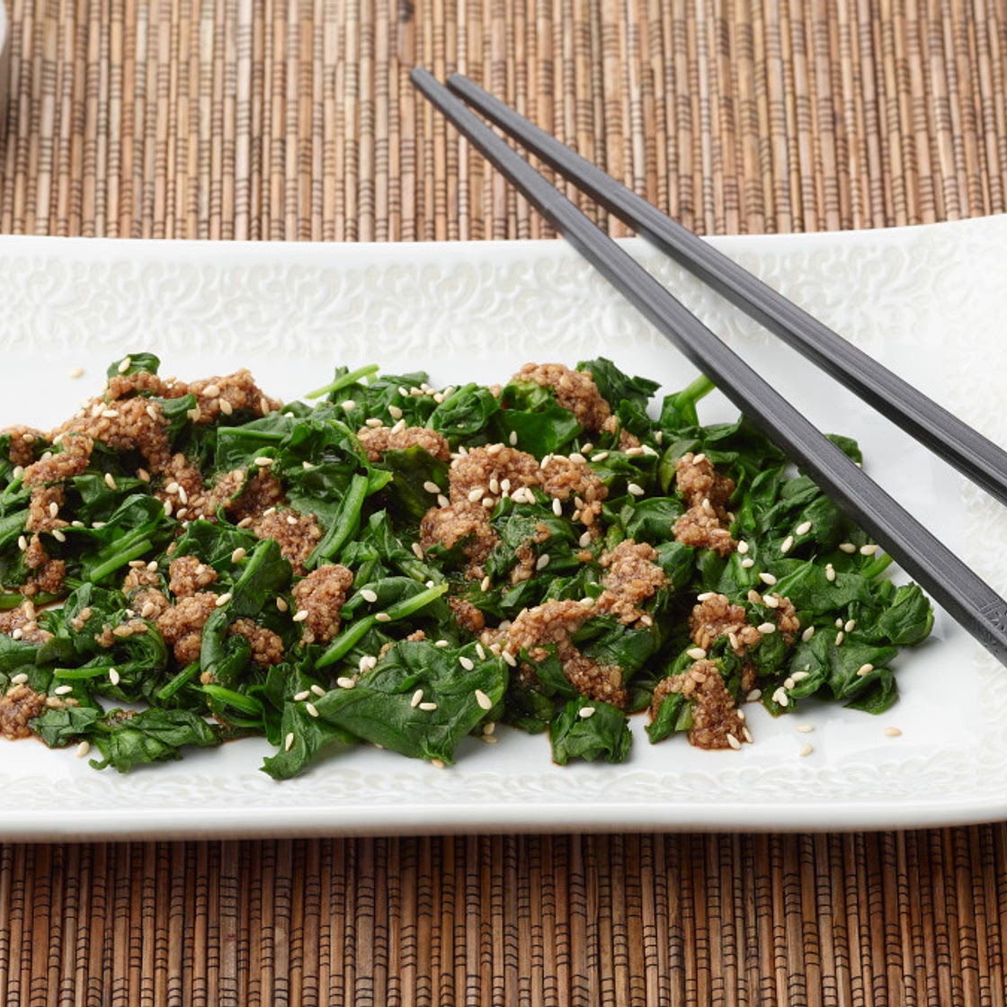 Gomae - Japanese Style Spinach Salad