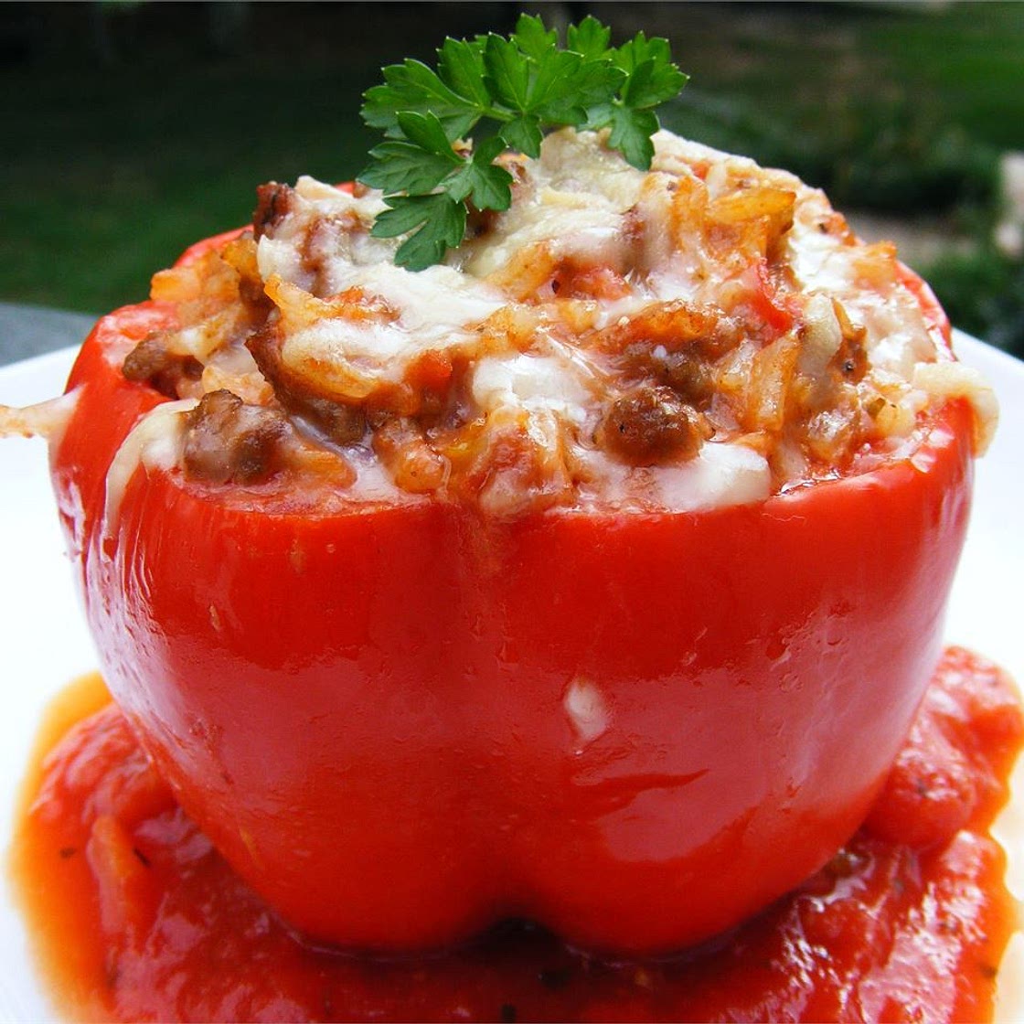 Bolognese Stuffed Bell Peppers