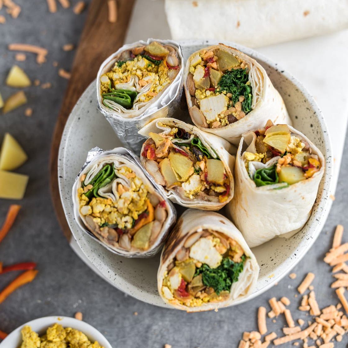 Freezer-Friendly Breakfast Burritos (Vegan)