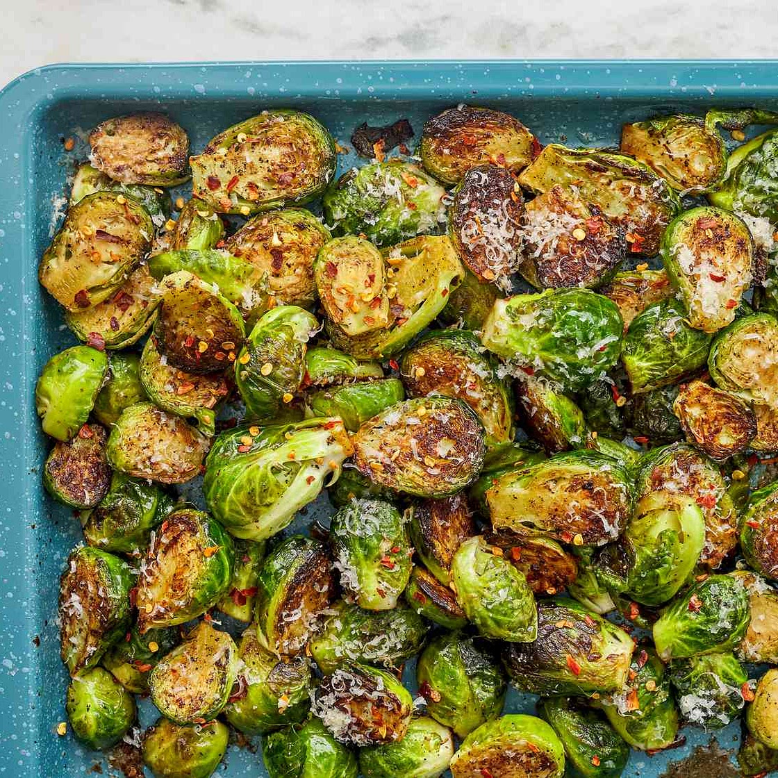Roasted Brussels Sprouts with Parmesan