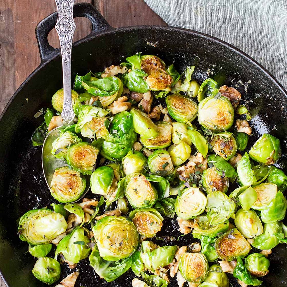 Buttery and Crispy Brussels Sprouts (Pan Fried)