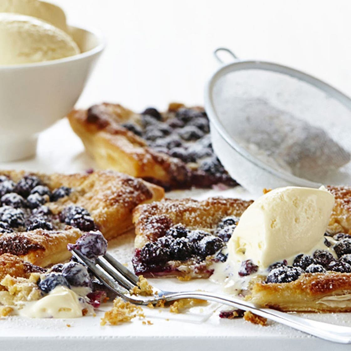 Blueberry almond tart