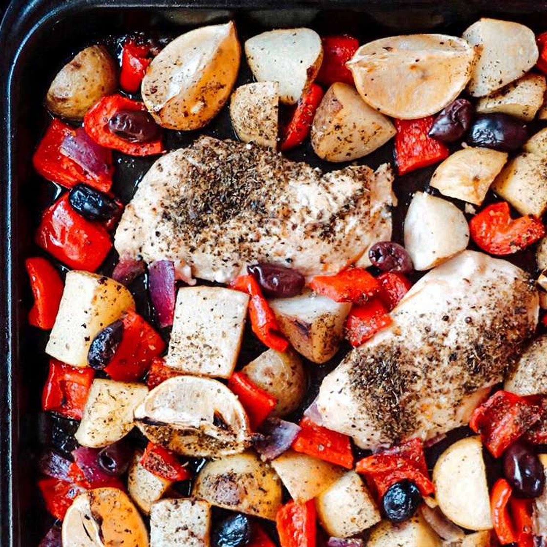 Easy Sheet Pan Greek Chicken