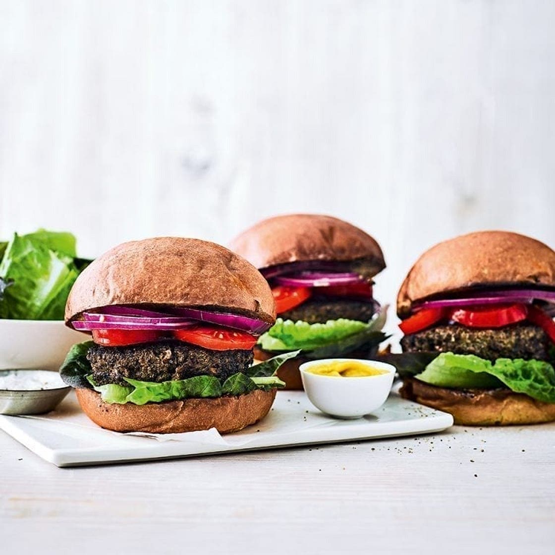 Mushroom and beef burgers
