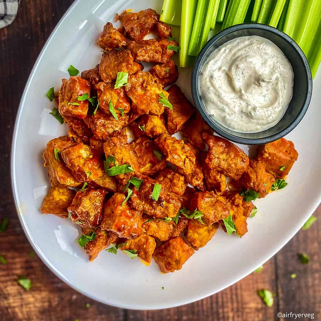 Air Fryer Buffalo Tofu