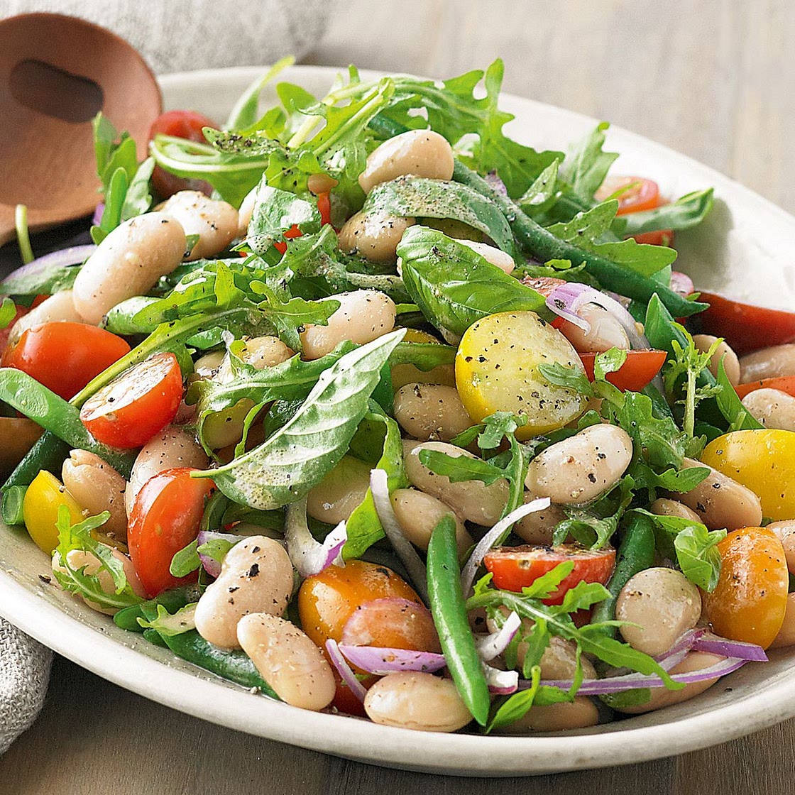 Tomato and butter bean salad