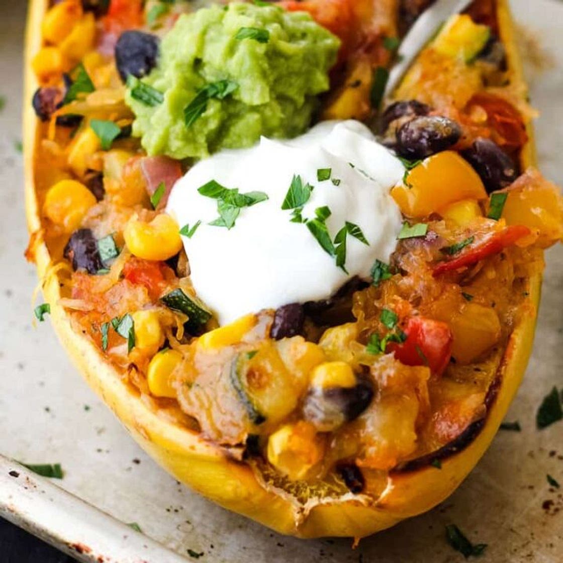 Spaghetti Squash Burrito Bowls