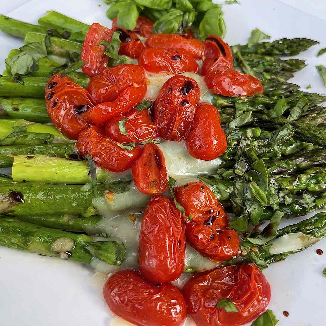 Caprese Roasted Asparagus