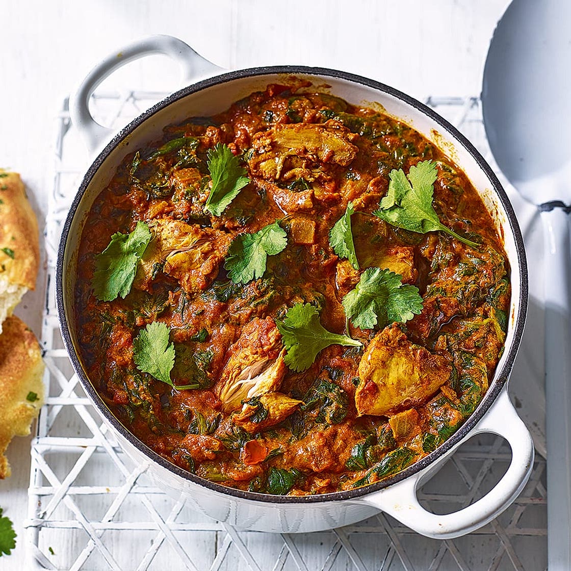 Freezer-friendly chicken and spinach tikka masala