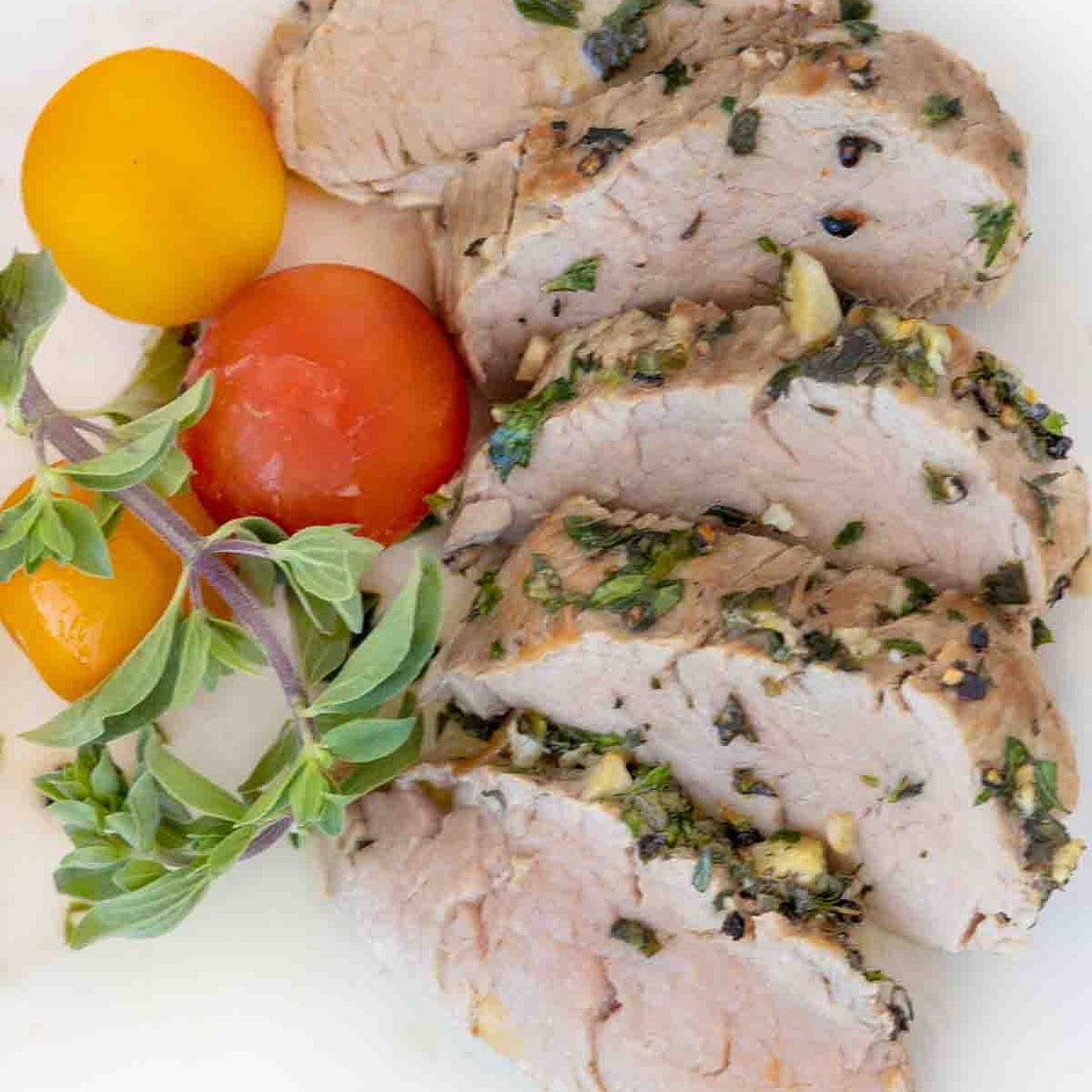 Garlic Herb Baked Pork Tenderloin