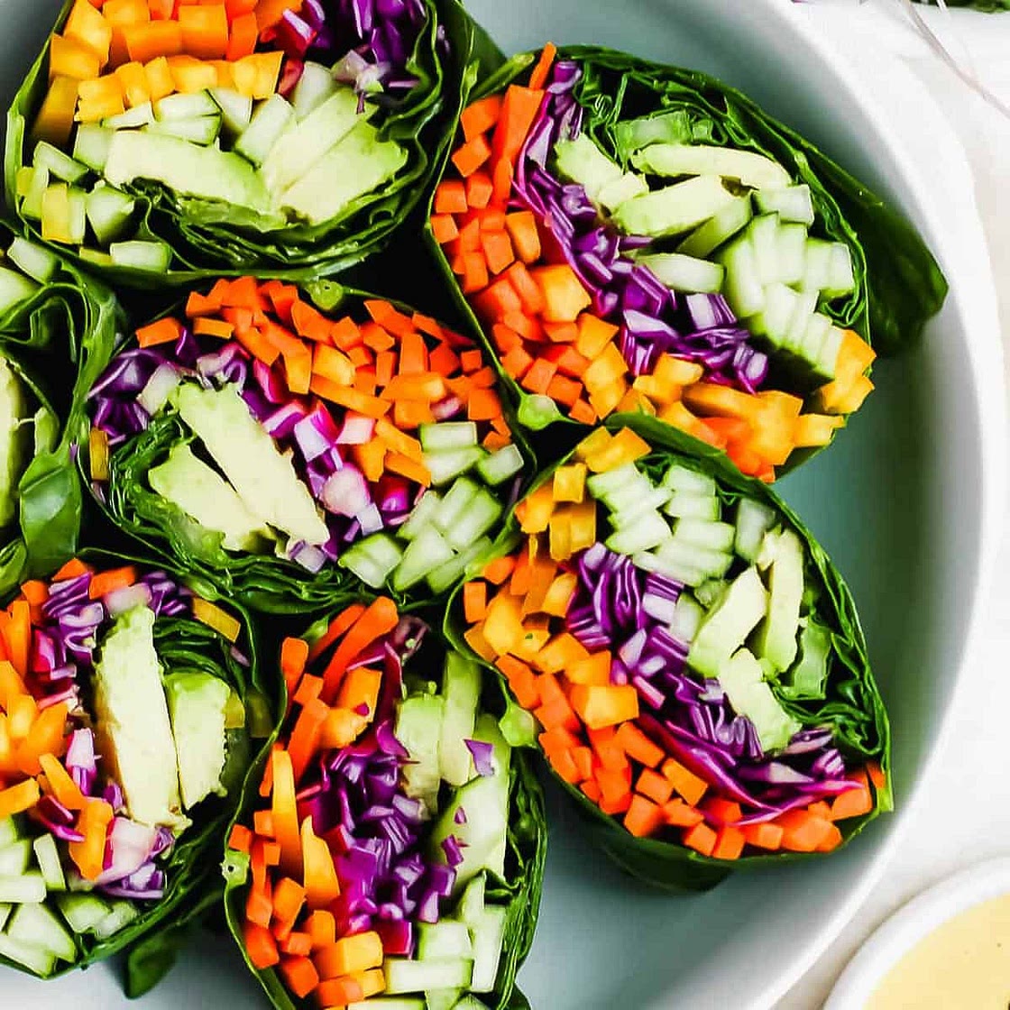 Veggie Wraps (+ Ginger Tahini Dressing)