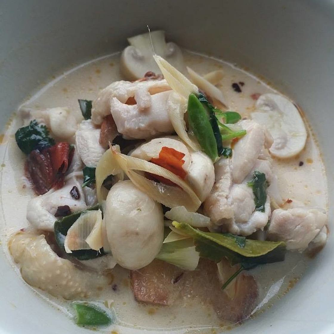 Coconut Soup With Chicken, Galanga Root : Tom Kha Kai