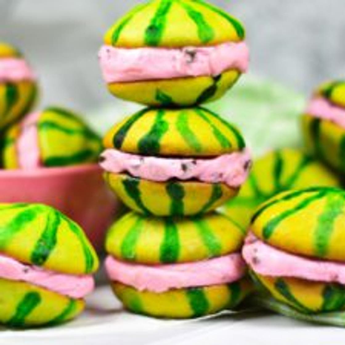 Mini Watermelon Whoopie Pies