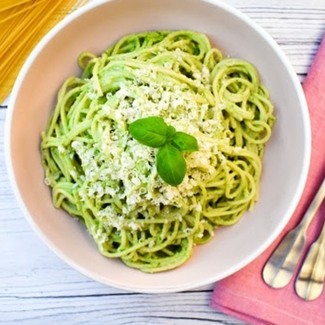 Kale and Cashew Pesto Spaghetti