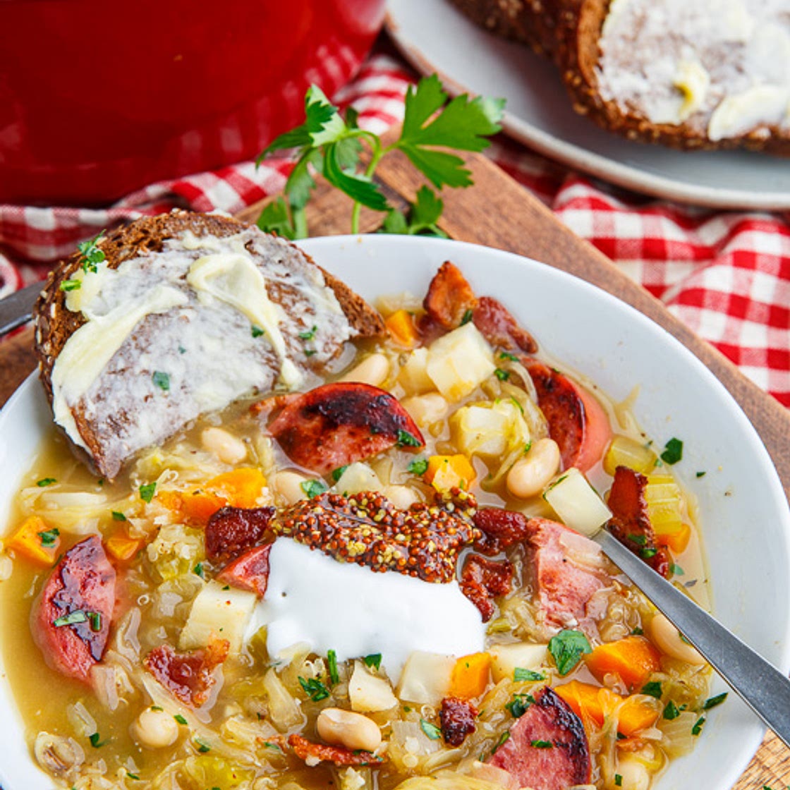 Kielbasa Sauerkraut Soup