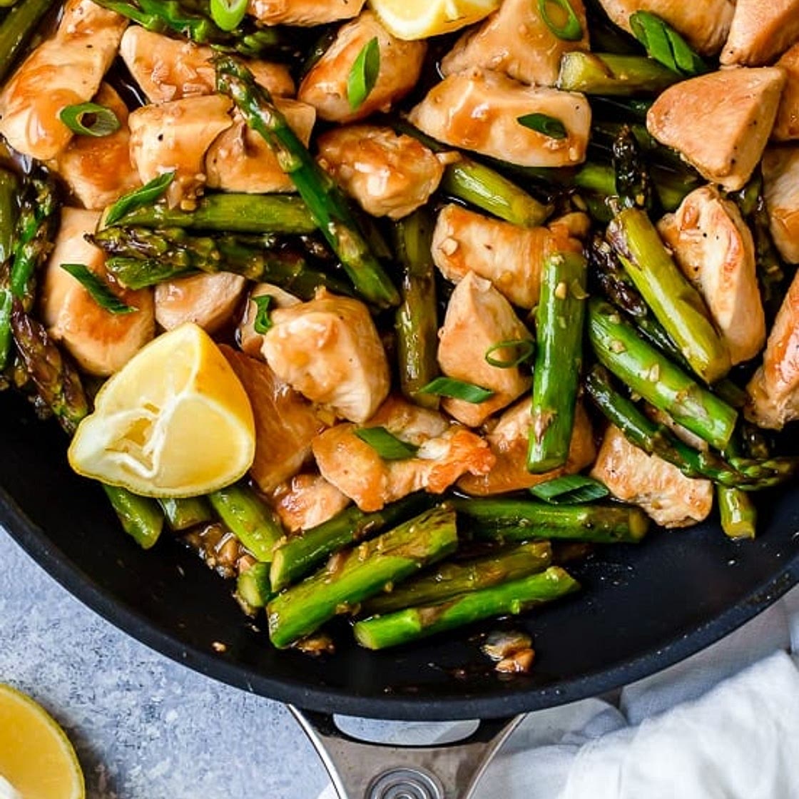 Chicken and Asparagus Lemon Stir Fry