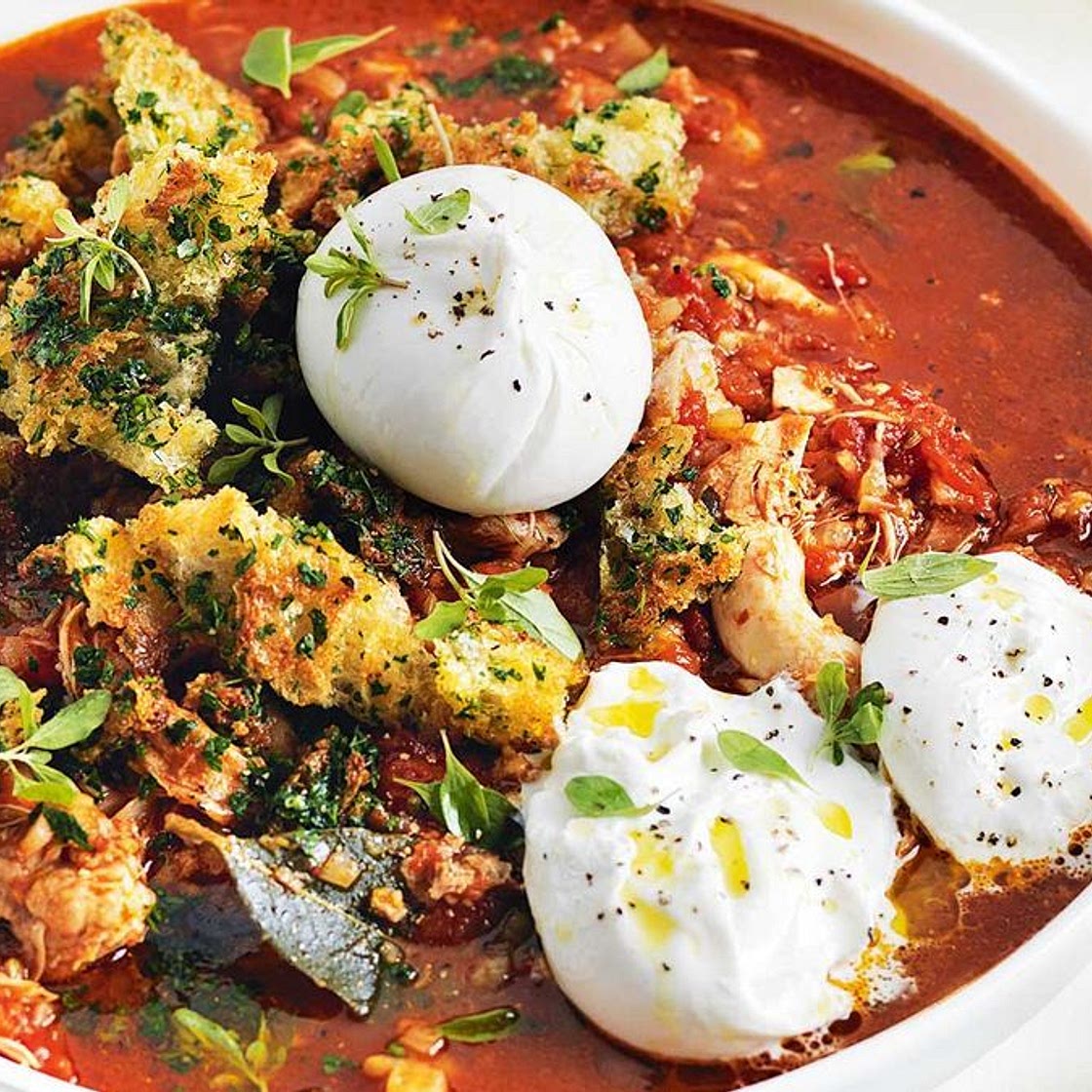 Warm up with this chicken parmigiana soup