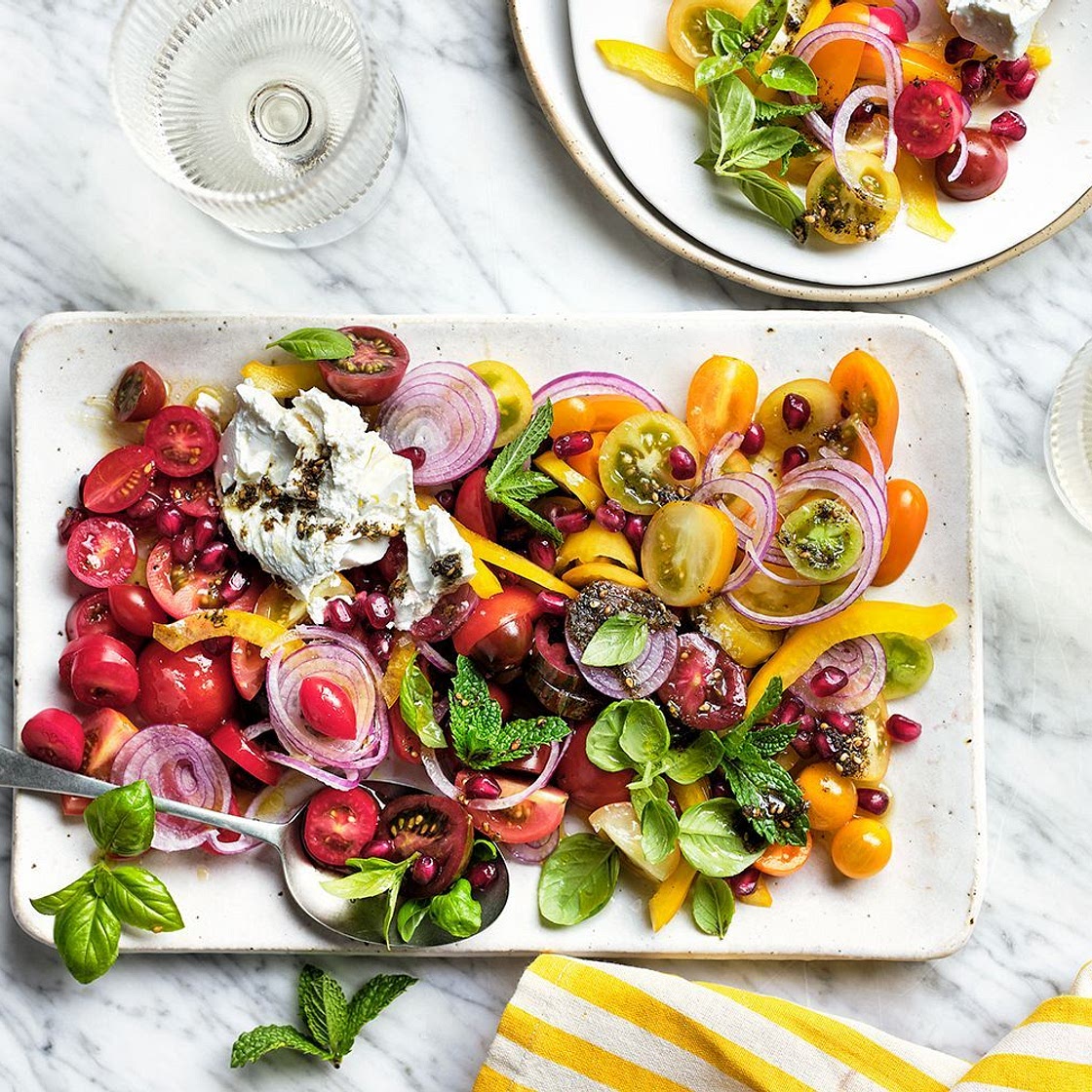 Yotam Ottolenghi's tomato and pomegranate salad