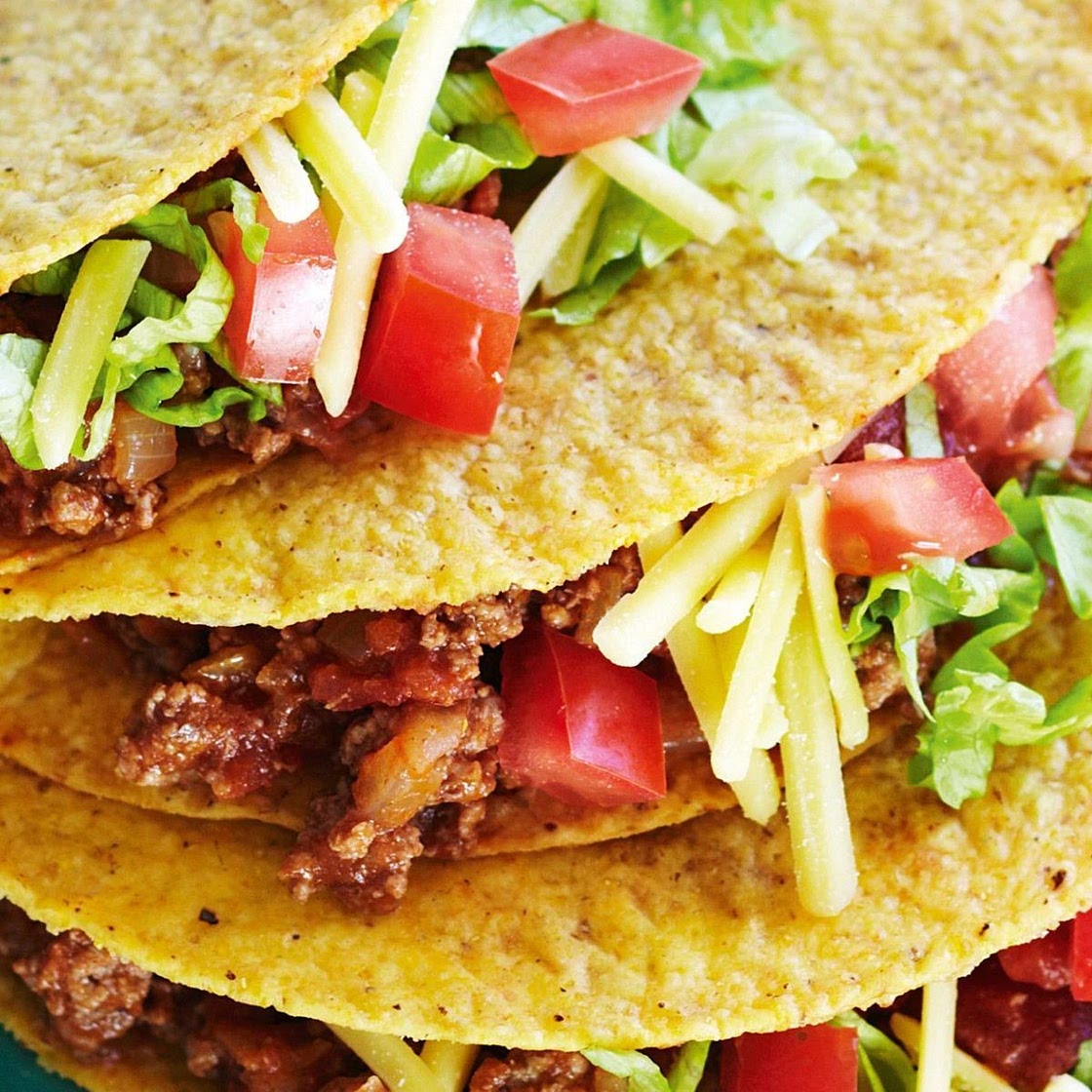Aussie-style beef and salad tacos recipe