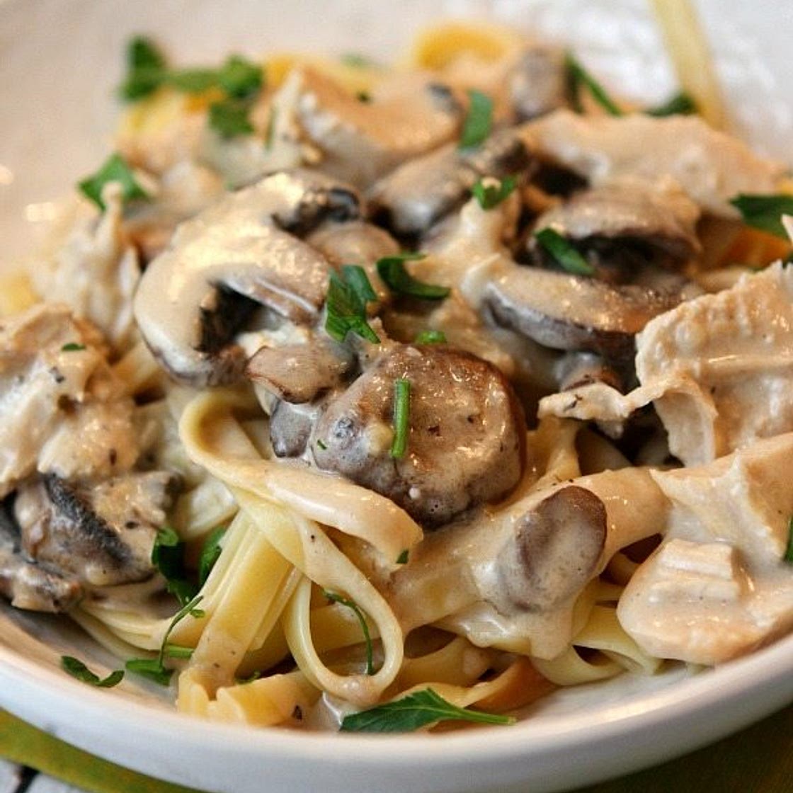 Chicken Mushroom Fettuccine