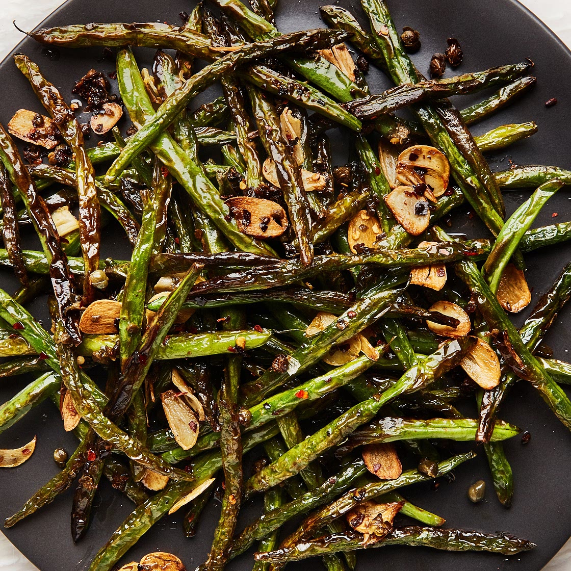 Blistered Green Beans With Garlic