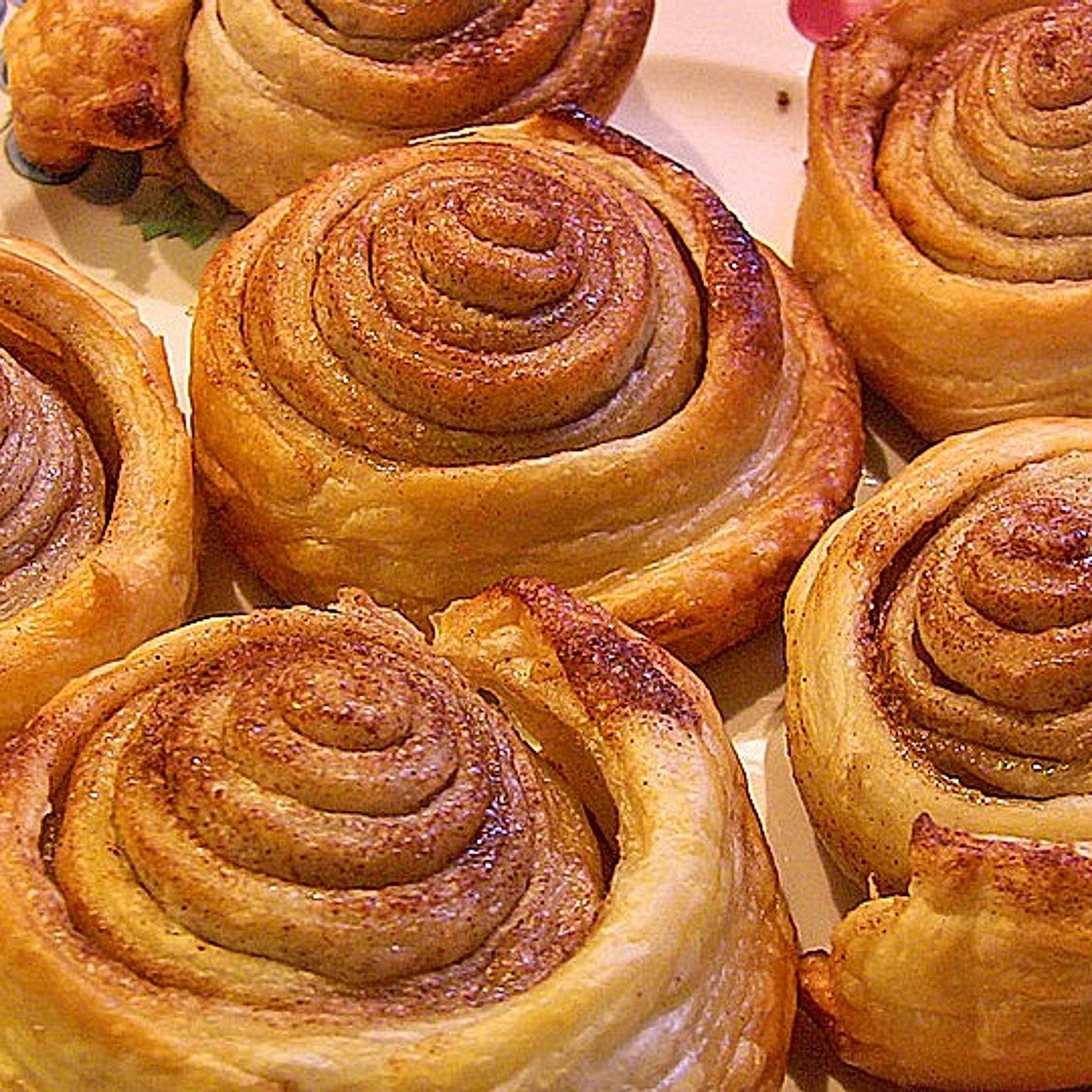 Zimtschnecken aus Blätterteig