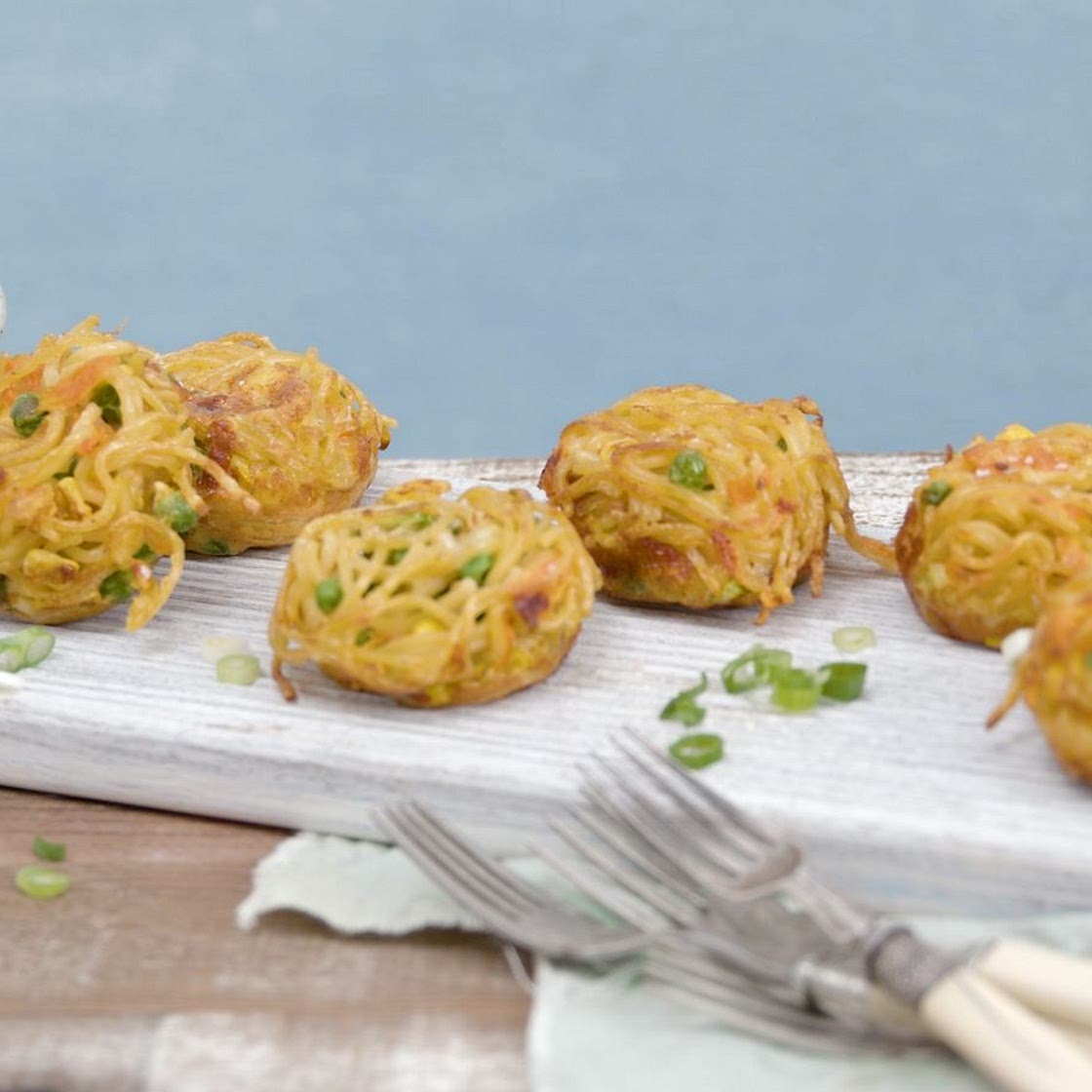 Use-it-up pie maker spaghetti frittata