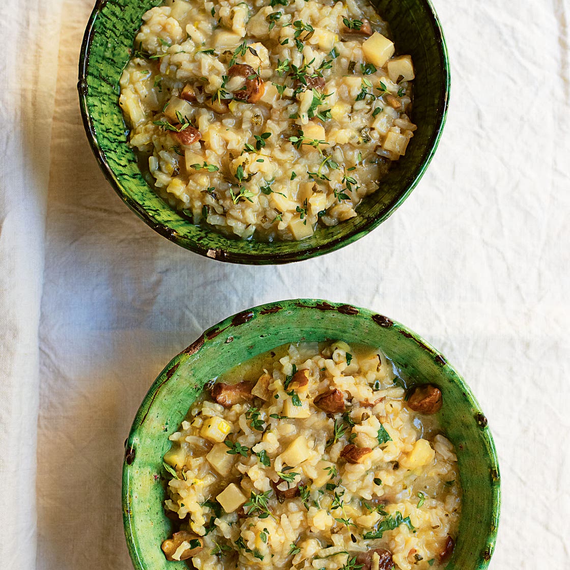 Soupy Rice with Celeriac and Chestnuts