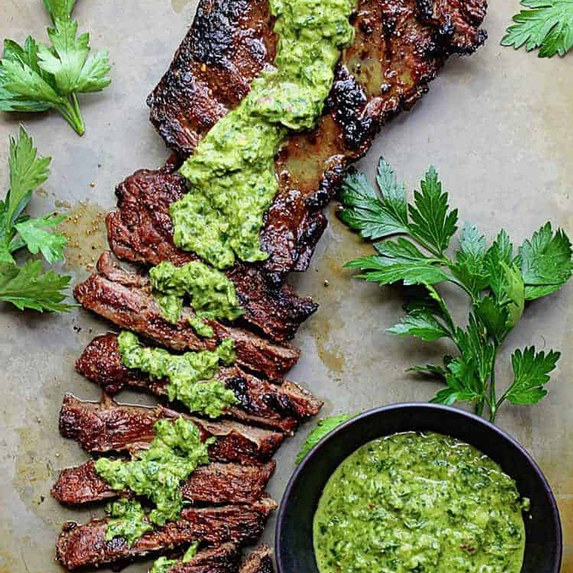Skirt Steak Marinade Recipe with Chimichurri Recipe