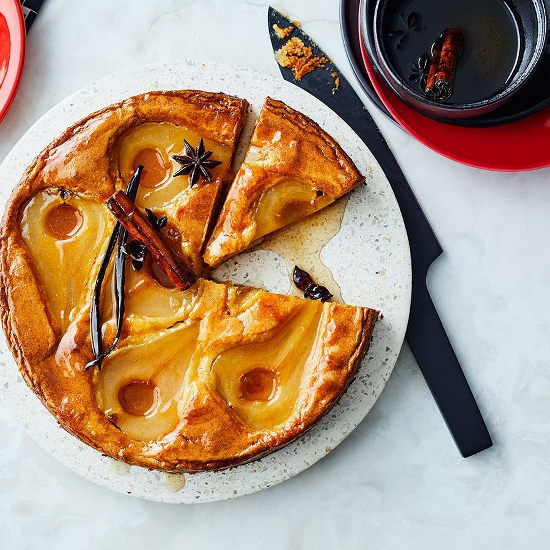 Pear and marzipan budino