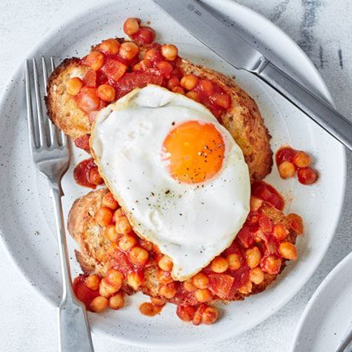 Smoky chickpeas on toast