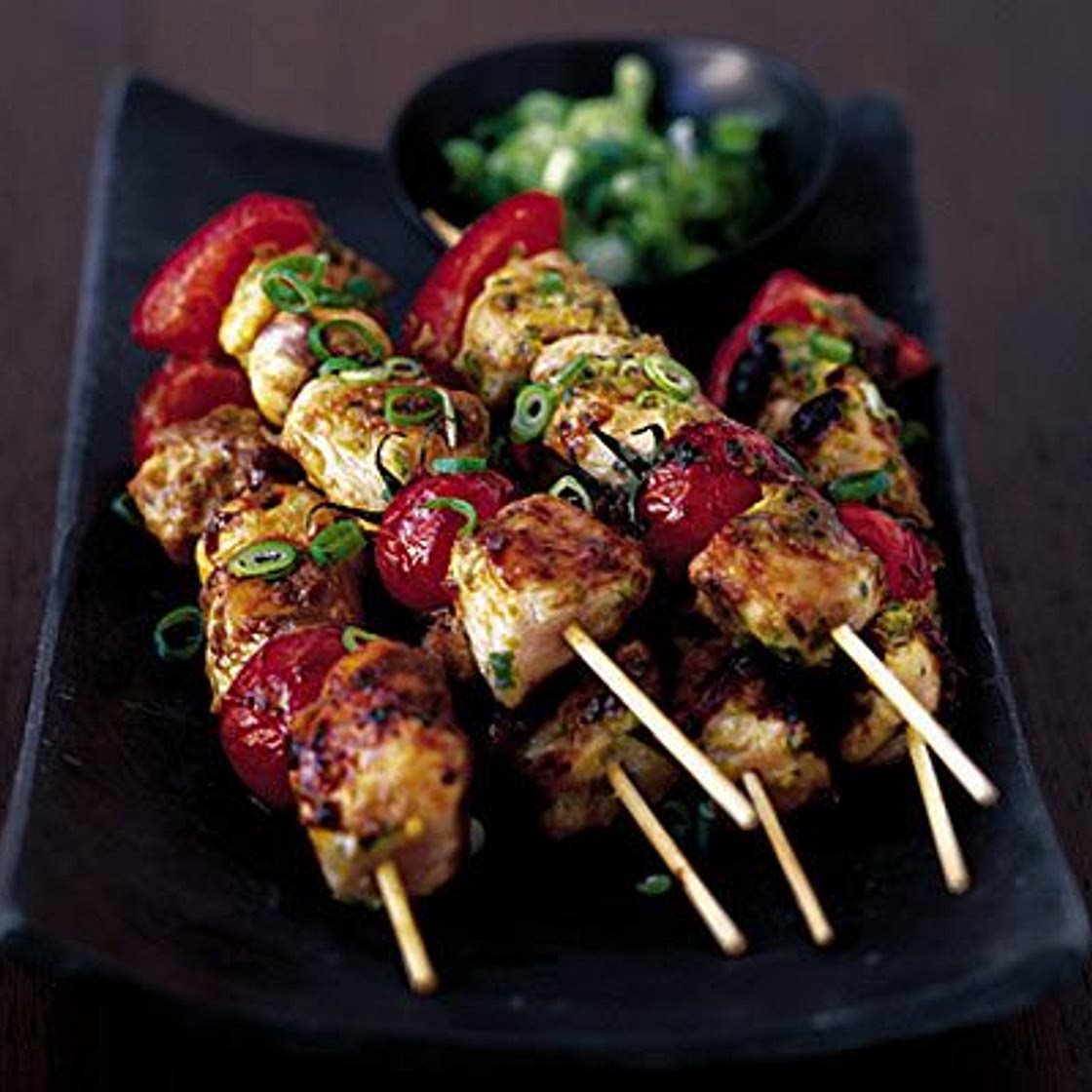 Spicy chicken kebabs