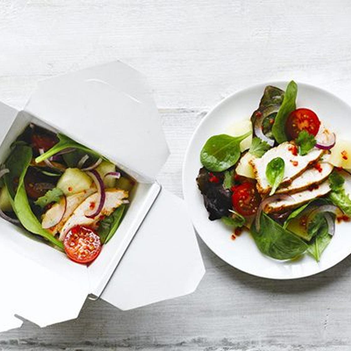 Spiced chicken & pineapple salad