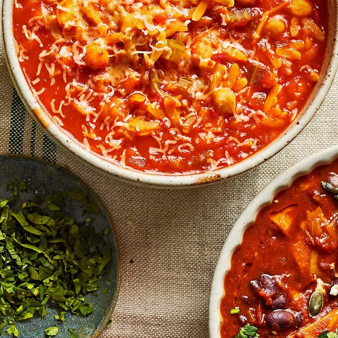 Orzo & chickpea soup