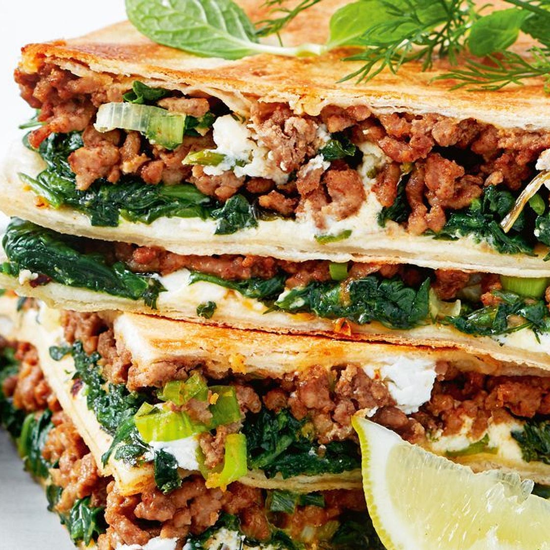 Lamb gozleme one-pan pie recipe