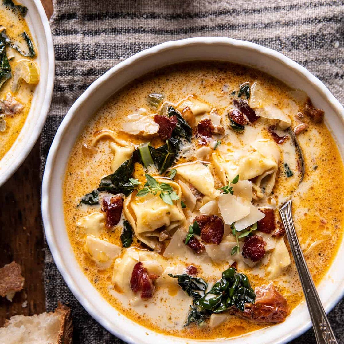 Pesto Tortellini Zuppa Toscana