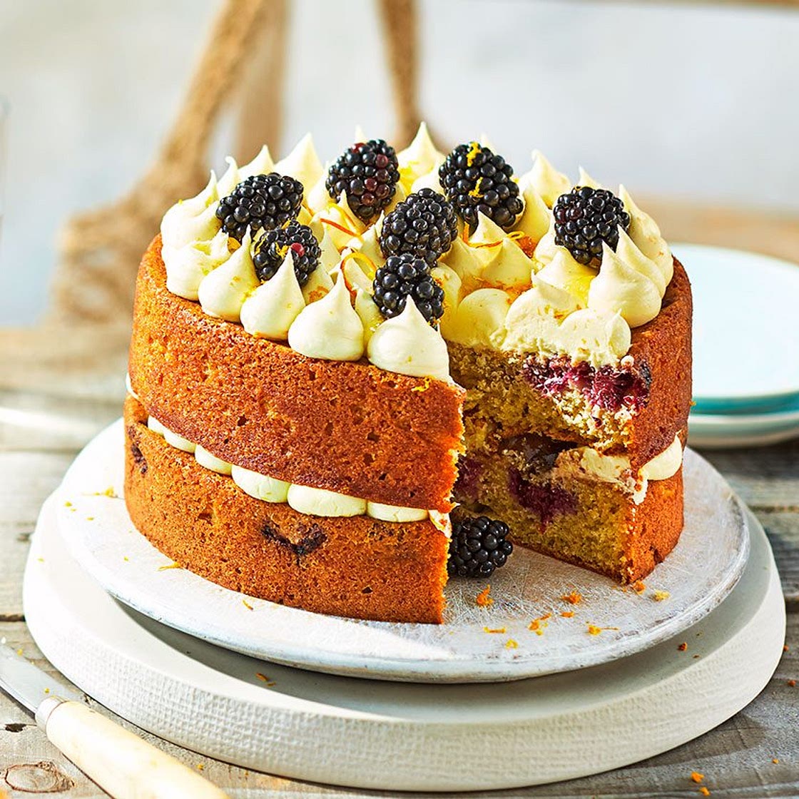 Blackberry & orange cake