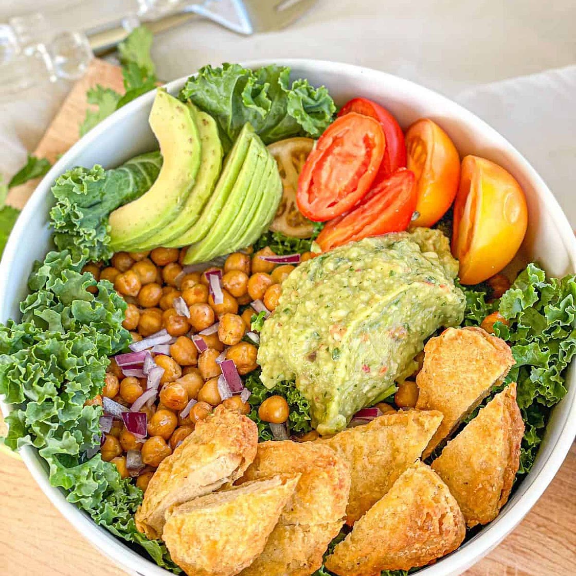 Roasted Chickpea Avocado Salad