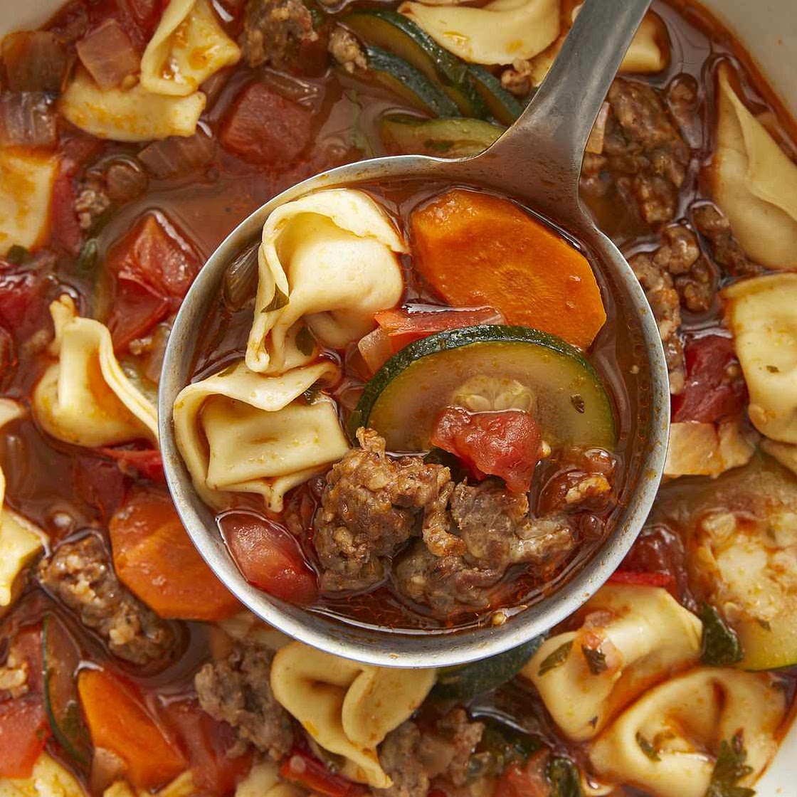 Italian Sausage Soup with Tortellini