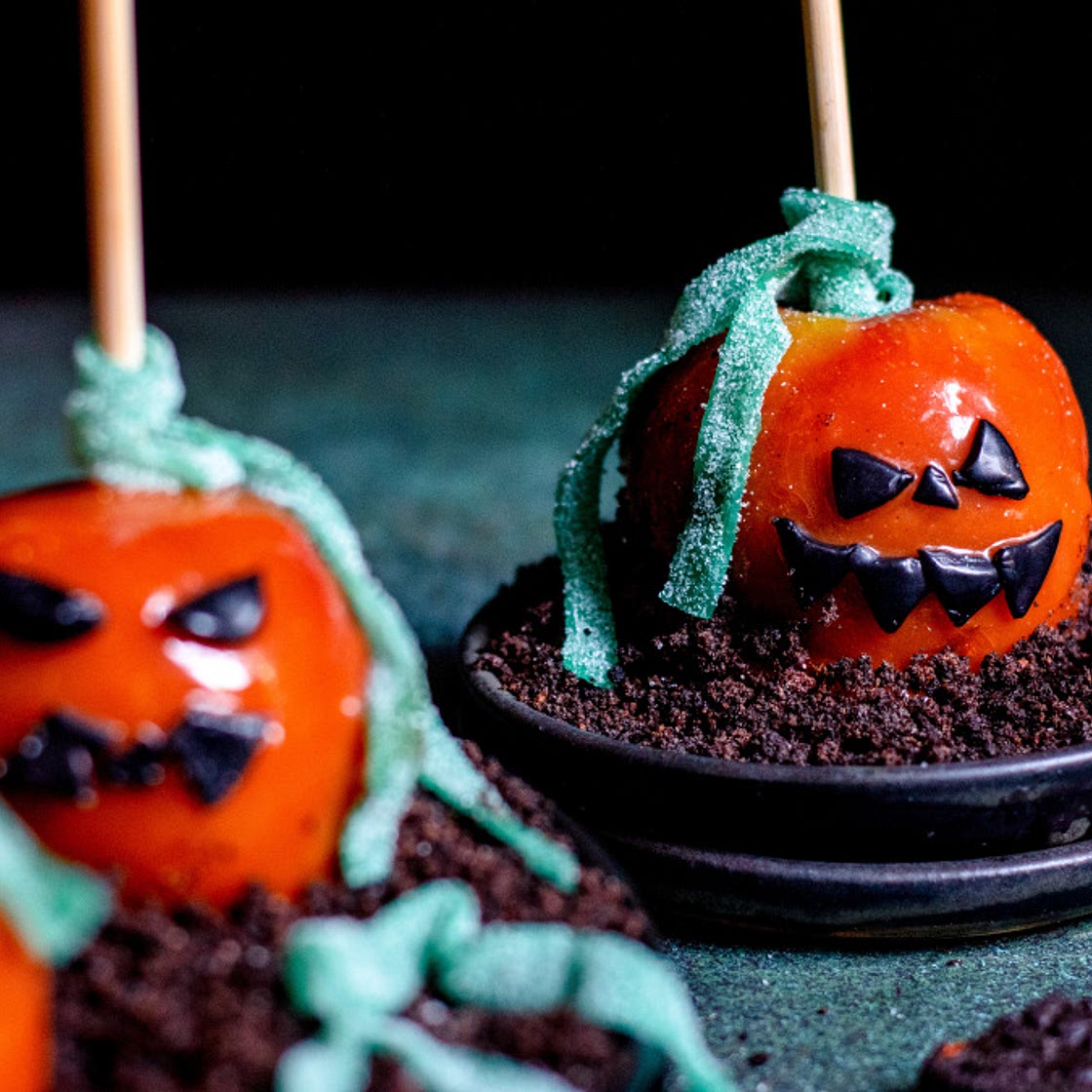 Caramel Apple Jack O’Lanterns