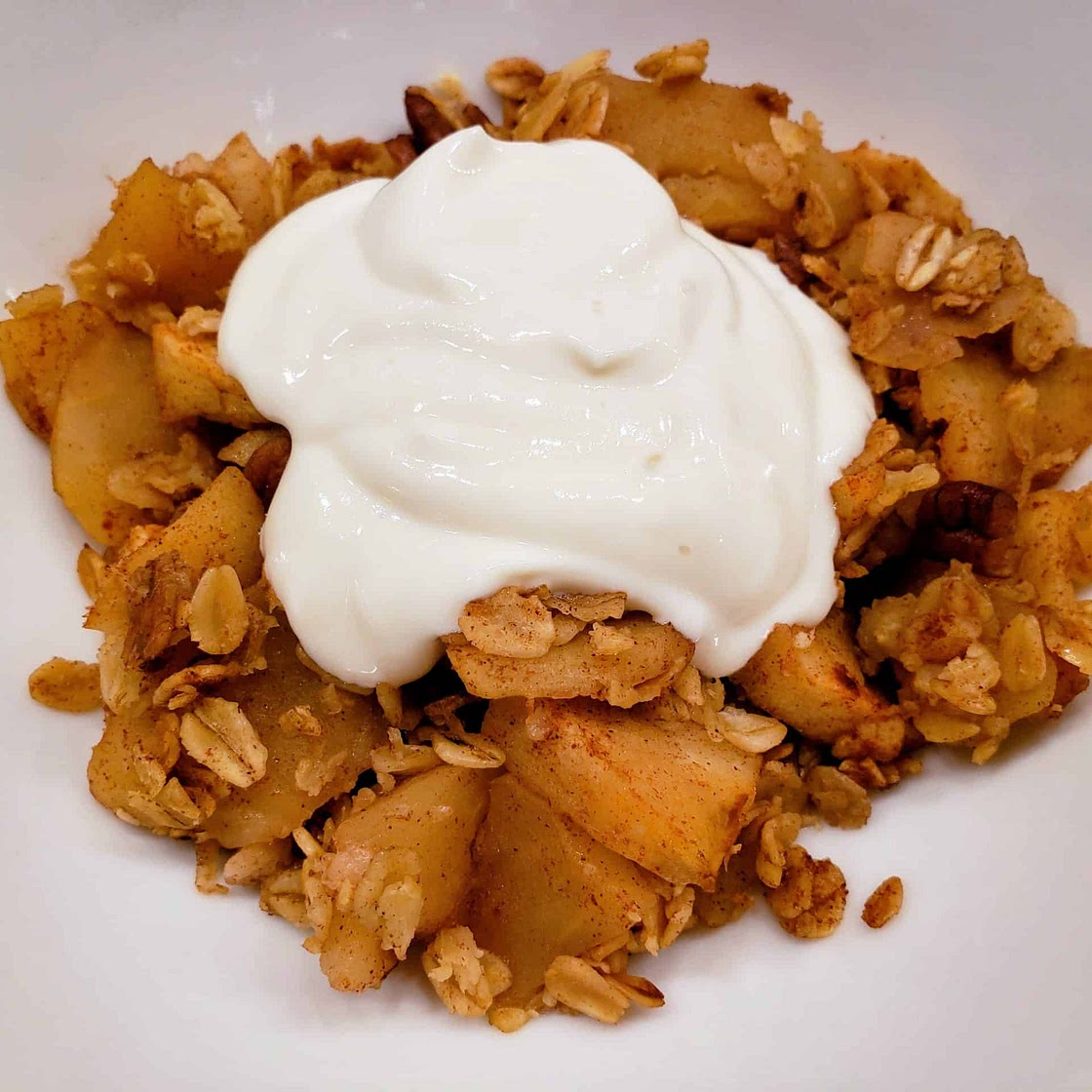 Healthy apple crisp