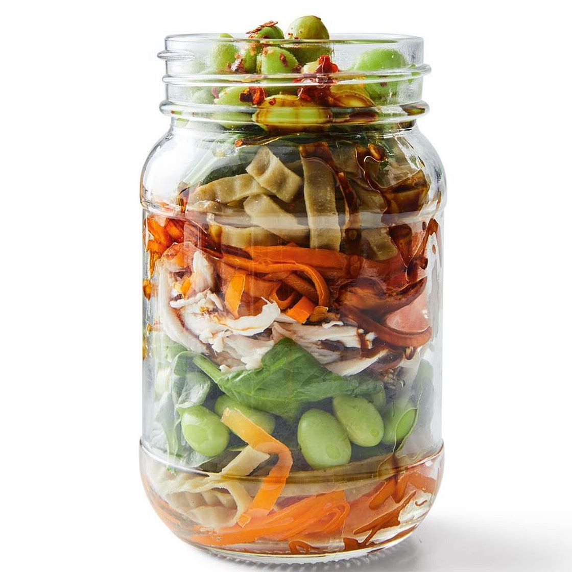 Japanese chicken noodle salad jar recipe
