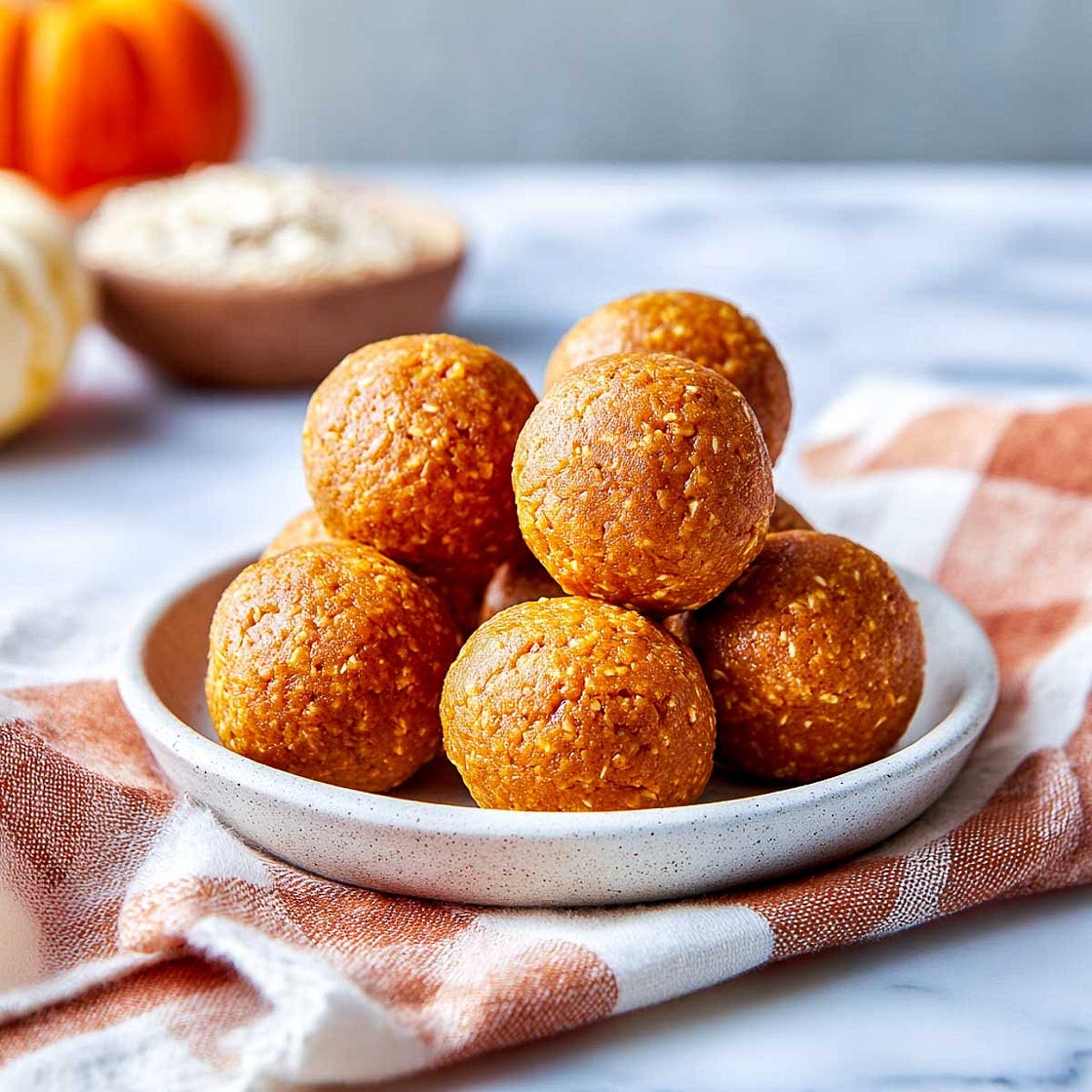 Pumpkin Cottage Cheese Protein Bites