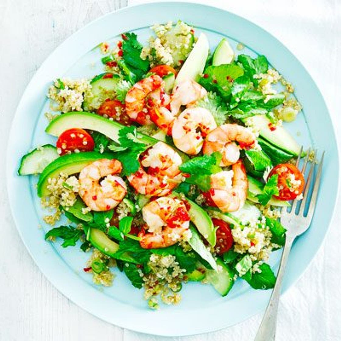 Easy prawn & quinoa salad