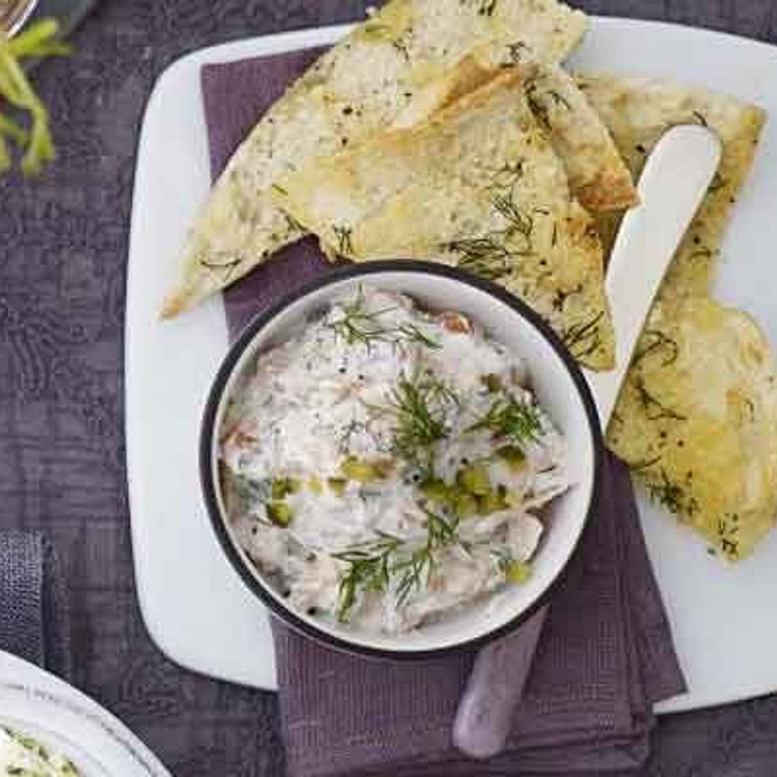 Smoked trout pâté & pitta crisps