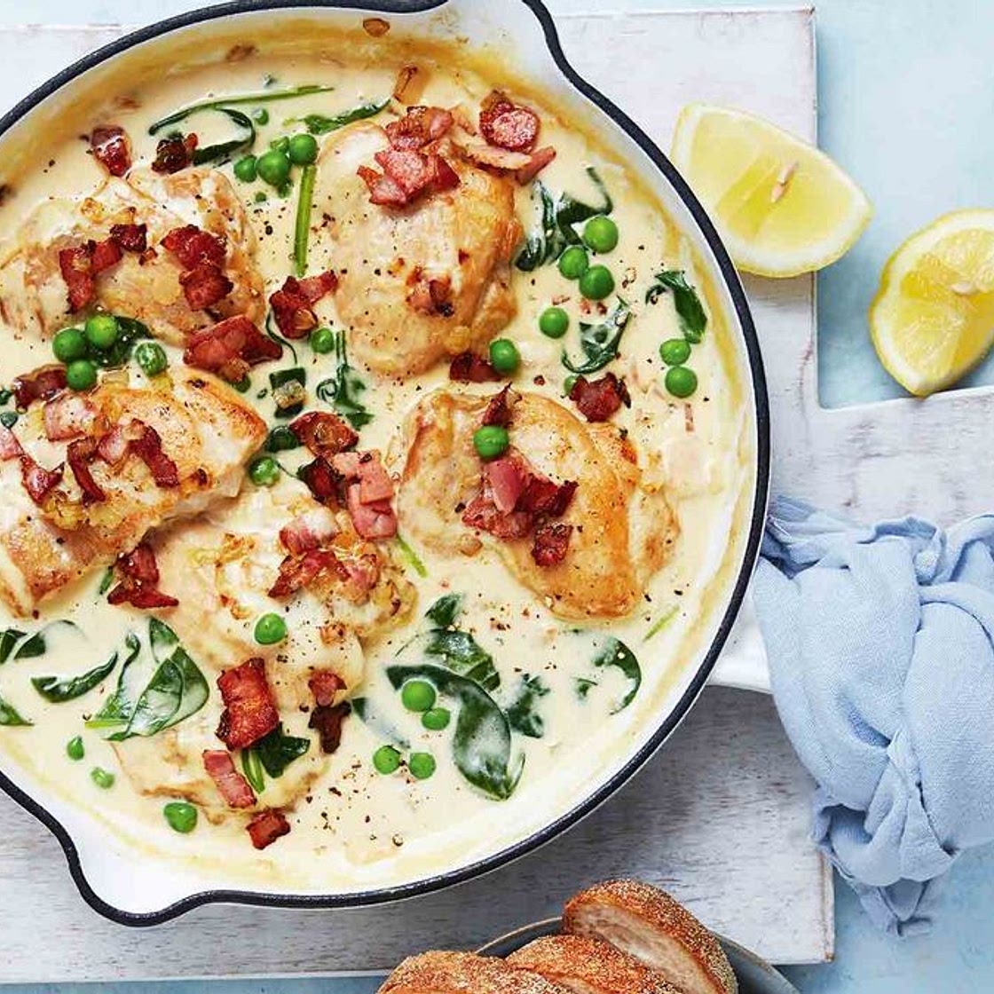 One-pan creamy chicken and bacon recipe